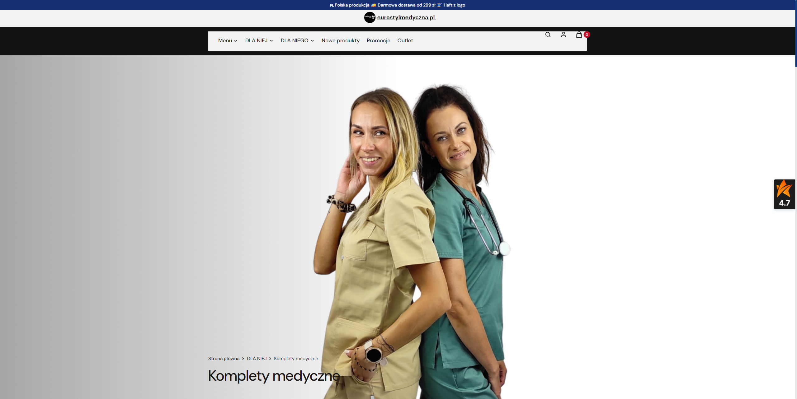 Komplety medyczne damskie w kosmetologii i medycynie estetycznej - estetyka stroju a wizerunek specjalistki